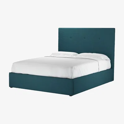 Sofa.com Avery 130cm King Ottoman Bed in Evergreen Brushed Linen Cotton - sofa.com