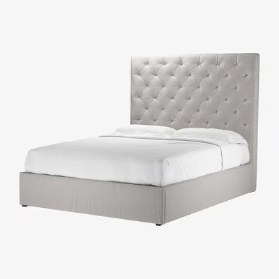 Sofa.com Rosalie 150cm King Ottoman Bed in Dove Smart Velvet - sofa.com