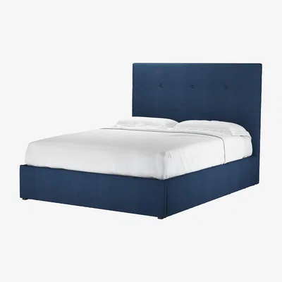 Sofa.com Avery 130cm King Ottoman Bed in Washed Indigo Easy Cotton - sofa.com