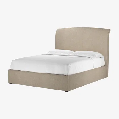 Sofa.com Thea King Ottoman Bed in Cashew Baylee Viscose Linen - sofa.com