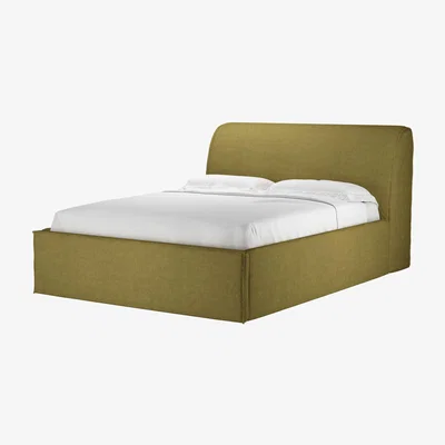 Sofa.com Charlie King Ottoman Bed in Mossymere Norfolk Cotton - sofa.com