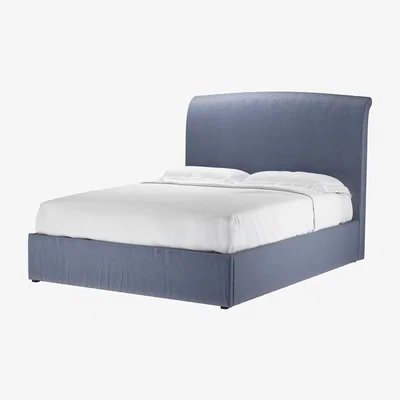 Sofa.com Thea King Ottoman Bed in Sapphire Smart Velvet - sofa.com