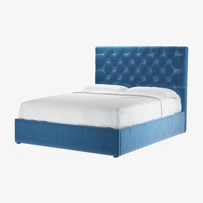 Sofa.com Rosalie 130cm King Ottoman Bed in Bahama Cotton Matt Velvet - sofa.com