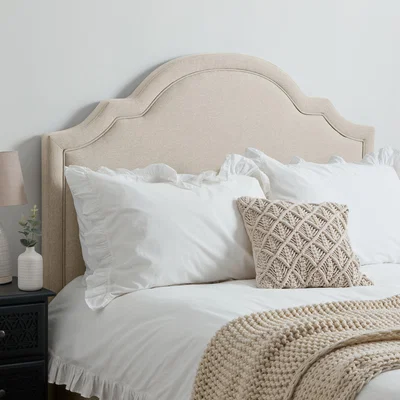 Dunelm Margo Faux Linen Struts Headboard Sandstone