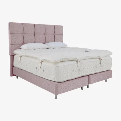 Furniture Village Harrison Spinks - Stately Grantley Divan Set with Mattress Topper - Double - Pink