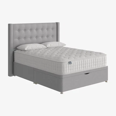 Furniture Village Silentnight - Eco Gel Half Ottoman Divan Set - Double - Grey