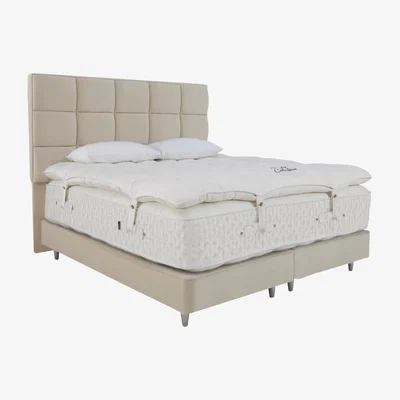 Furniture Village Harrison Spinks - Stately Grantley Divan Set with Mattress Topper - Double - Beige