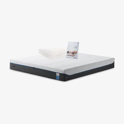 John Lewis TEMPUR® Sensation Elite Memory Foam Mattress, Firm Tension, Double, with Water Resistant Mattress Protector and Standard Support Pillow