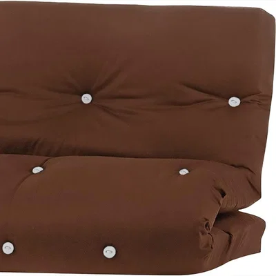 The Range 3 Seater Fibre Filled Futon Mattress - Brown / Brown
