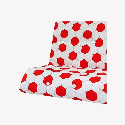 The Range 3 Seater Fibre Filled Futon Mattress - Football Red / Football Red