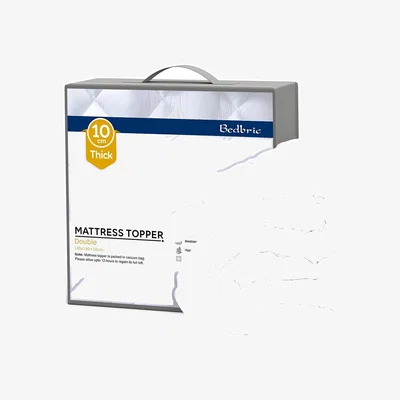 The Range Hotel Quality Soft Microfiber Mattress Topper - White / Double