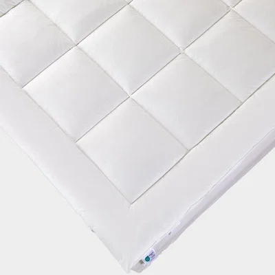 The Range Homescapes Wool Mattress Topper Deep Fitting Comfort - Cream / Double