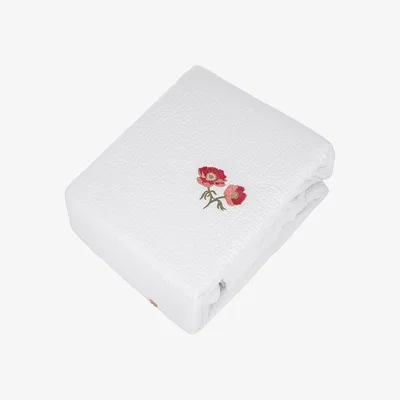 Amara Elizabeth Scarlett - British Blooms Bedspread - 260x220cm - White