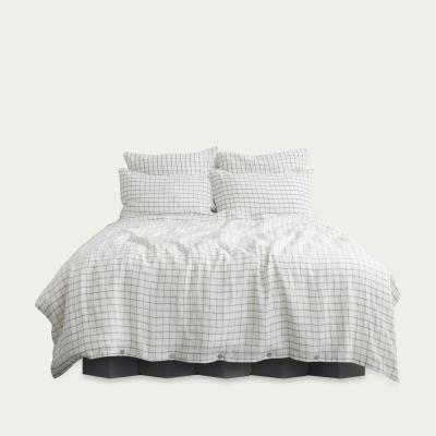 Bombinate.com Grid Washed Linen Bed Set