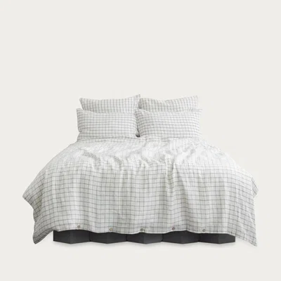 Bombinate.com Grid Washed Linen Bed Set