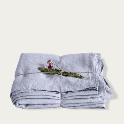 Bombinate.com Grey Lilac Washed Linen Bed Set