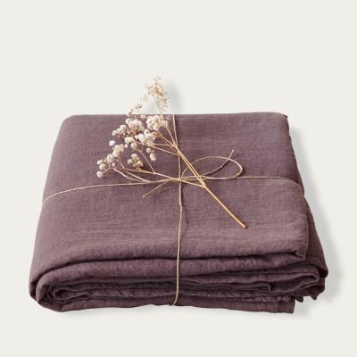 Bombinate.com Plum Mauve Washed Linen Bed Set
