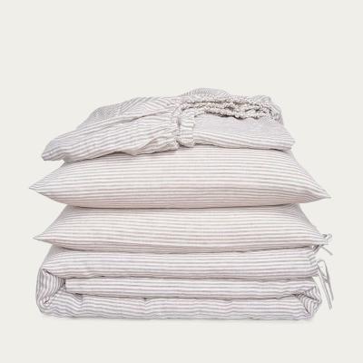 Bombinate.com Beige/White Tied Hardcore Linen Bedding Bundle