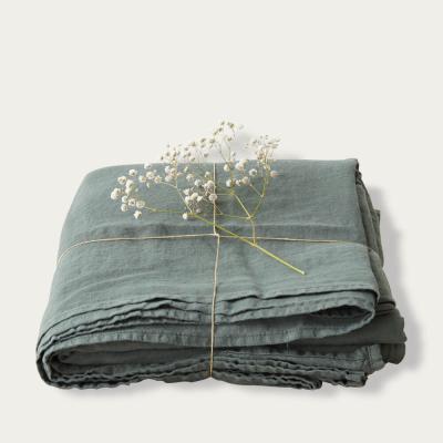 Bombinate.com Forest Green Washed Linen Bed Set
