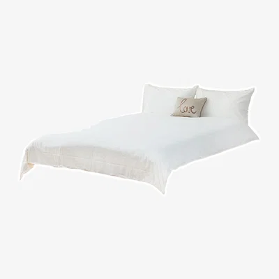 BHS.com Stonewashed White Cotton Bedding Set
