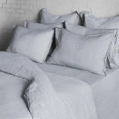 The Conran Shop Blue Stripe Stonewashed Cotton Bed Linen Collection