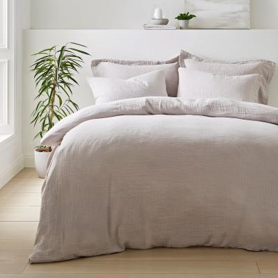 Dunelm Alerday Silver 100% Cotton Duvet Cover and Pillowcase Set Silver