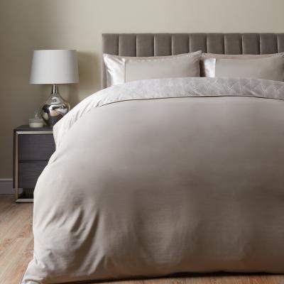 Dunelm Glam Velvet Duvet Cover and Pillowcase Set Natural