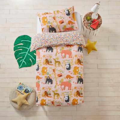 Dunelm Endangered Floral 100% Cotton Duvet Cover and Pillowcase Set MultiColoured