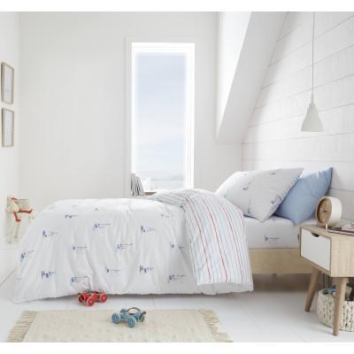 Dunelm Bianca Fine Linens Sailing Boats 100% Cotton Duvet Cover and Pillowcase Set Blue