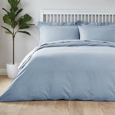Dunelm Easycare 100% Cotton Powder Blue Duvet Cover Blue