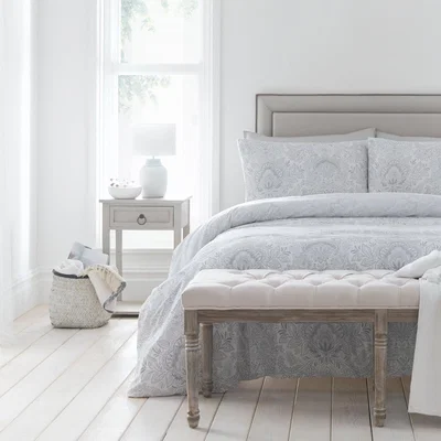 Dunelm Drift Savari Silver Eco-Friendly Duvet Cover and Pillowcase Set Silver