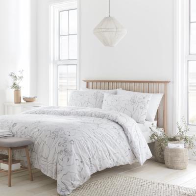 Dunelm Drift Joanna Silver Duvet Cover and Pillowcase Set Silver