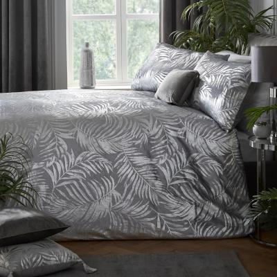 Dunelm ﻿Laurence Llewelyn-Bowen First Dates Silver Duvet Cover and Pillowcase Set Silver