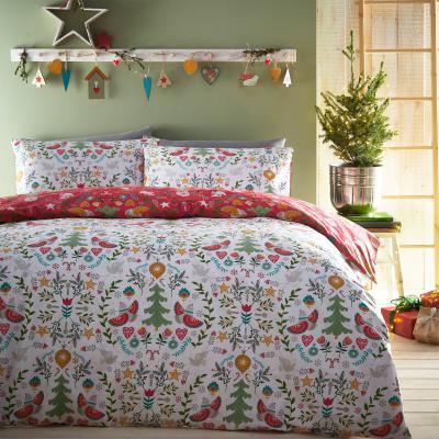 Dunelm Furn. Scandi Festive Duvet Cover and Pillowcase Set MultiColoured