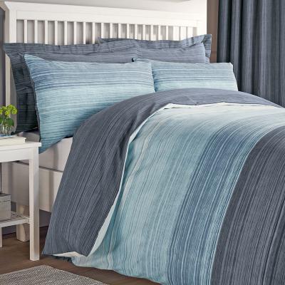 Dunelm Halton Blue Reversible Duvet Cover and Pillowcase Set Blue