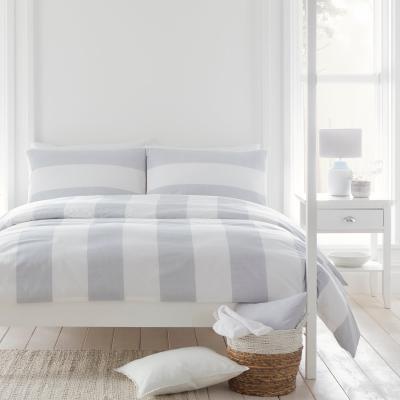 Dunelm Drift Upton Eco-Friendly Duvet Cover and Pillowcase Set Silver