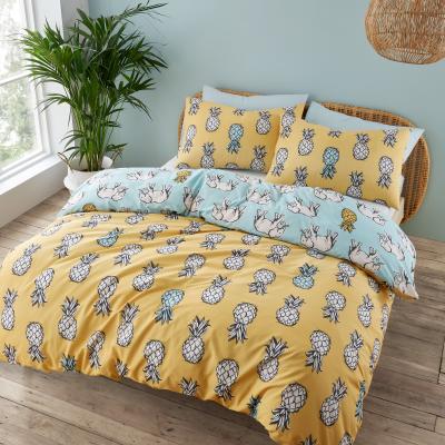 Dunelm Pineapple Elephant Tupi Pineapple Duvet Cover and Pillowcase Set MultiColoured