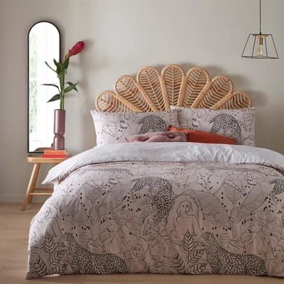 Dunelm Aurora Reversible Duvet Cover and Pillowcase Set Blush