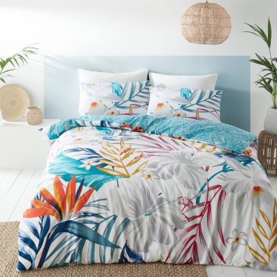Dunelm Pineapple Elephant Ayanna Tropical Flora Duvet Cover and Pillowcase Set Teal (Green)