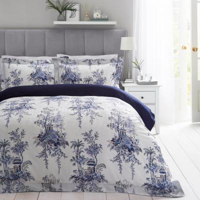 Dunelm Dorma Madara Floral Reversible 100% Cotton Duvet Cover and Pillowcase Set MultiColoured