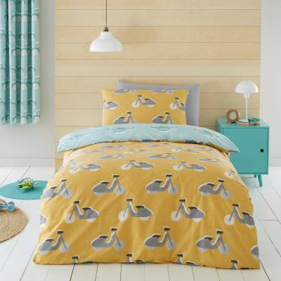 Dunelm Retro Cars Blue 100% Cotton Reversible Duvet Cover and Pillowcase Set Light Blue