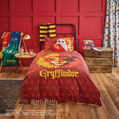 Dunelm Harry Potter Gryffindor House Reversible Duvet Cover and Pillowcase Set Red