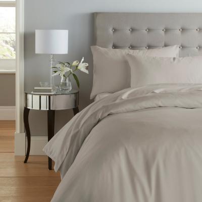Dunelm Cotton Rich Sateen Silver Duvet Cover Silver