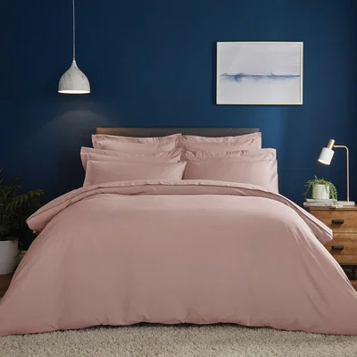 Dunelm Fogarty Soft Touch Dusky Pink Duvet Cover and Pillowcase Set Dusky Pink