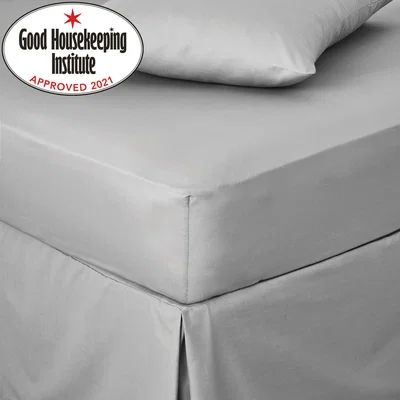 Dunelm Non Iron Plain Fitted Sheet Slate (Grey)