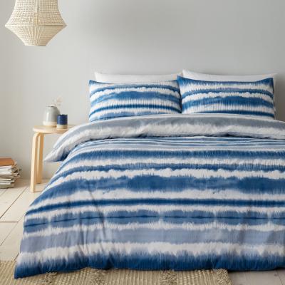 Dunelm Catherine Lansfield Tie Dye Seersucker Blue Duvet Cover and Pillowcase Set Blue