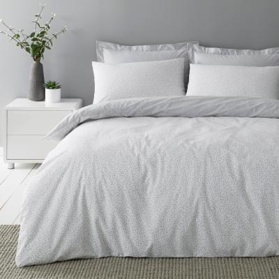 Dunelm Dottie Grey Duvet Cover and Pillowcase Set Grey