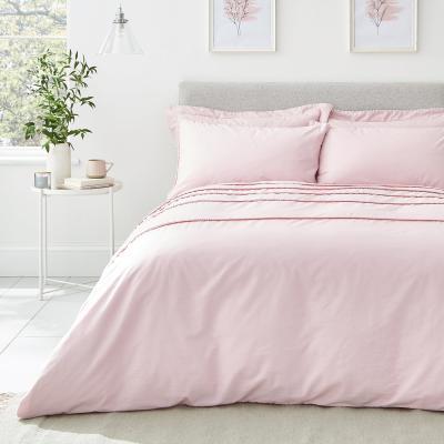 Dunelm Edie Pink Pom Pom Duvet Cover and Pillowcase Set Blush