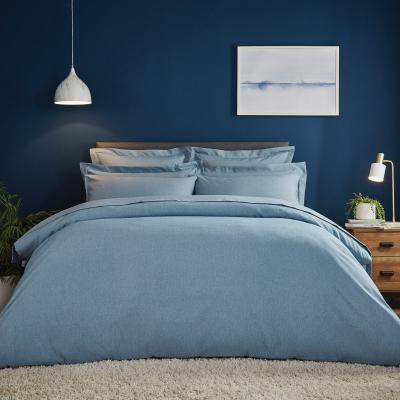 Dunelm Fogarty Soft Touch Marl Effect Denim Duvet Cover and Pillowcase Set Denim