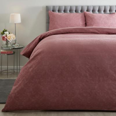 Dunelm Klara Pink Duvet Cover and Pillowcase Set Dusky Pink